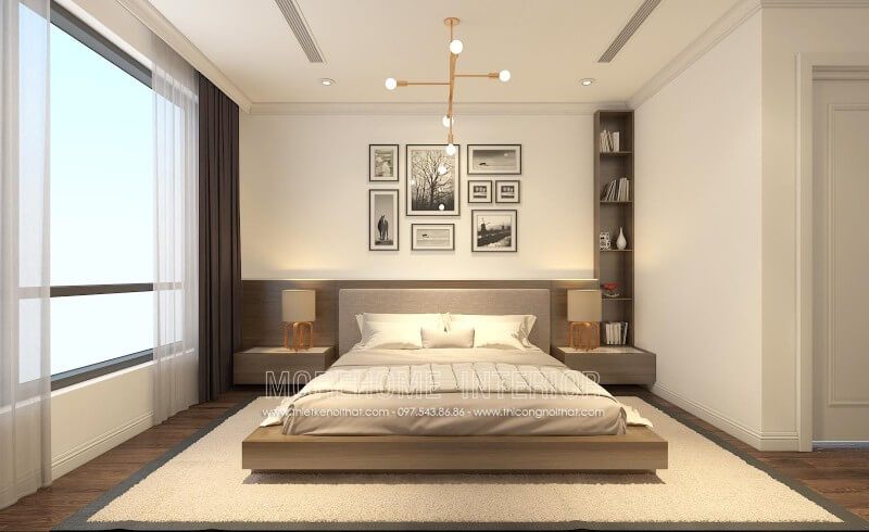 Mẫu giường ngủ thấp kiểu Nhật với lối thiết kế đơn giản nhưng không kém phần sang trọng được ứng dụng nhiều trong các căn hộ chung cư, biệt thự...